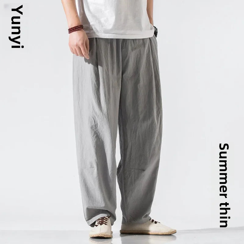 Pantalon ample en coton et lin –Confort et liberté