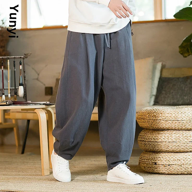 Pantalon ample en coton et lin –Confort et liberté