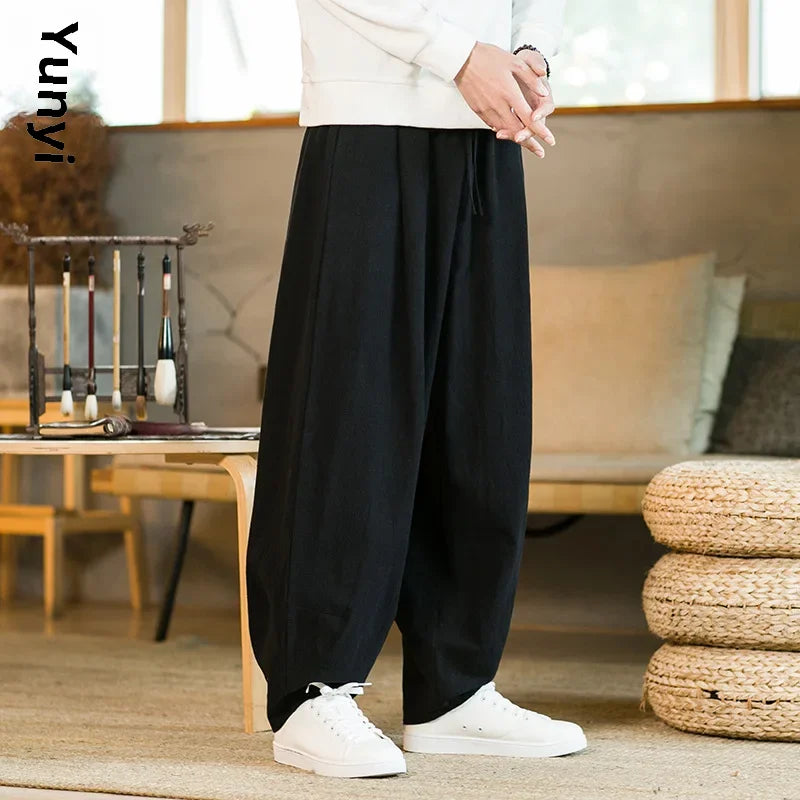 Pantalon ample en coton et lin –Confort et liberté