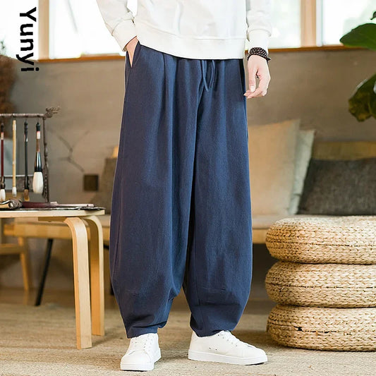 Pantalon ample en coton et lin –Confort et liberté