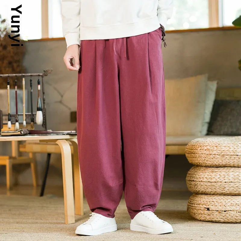 Pantalon ample en coton et lin –Confort et liberté